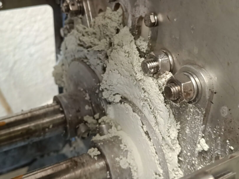 Dewatering Sludge with an Inorganic Content of Over 90% into Dewatered Cake with a Moisture Content of 57%!
