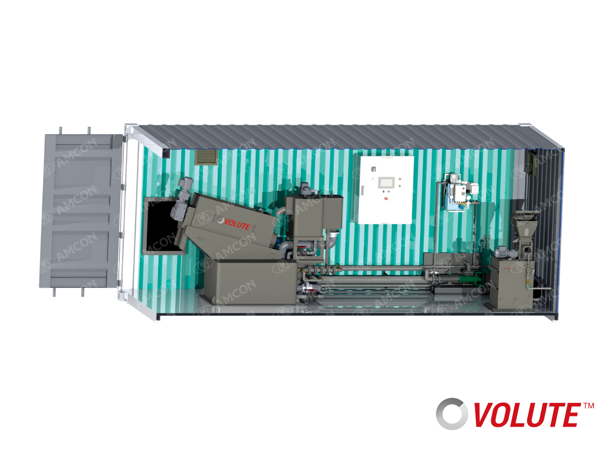 All-in-One Sludge Treatment Unit (Containerized Sludge Dewatering System / Mobile Dewatering Truck)